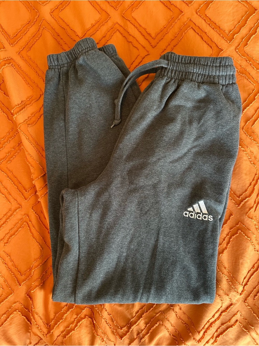 Adidas Men’s Gray Drawstring Sweatpants